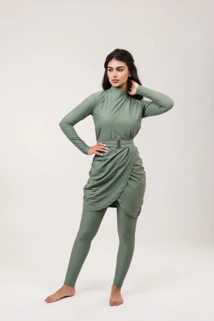 Robe burkini vert